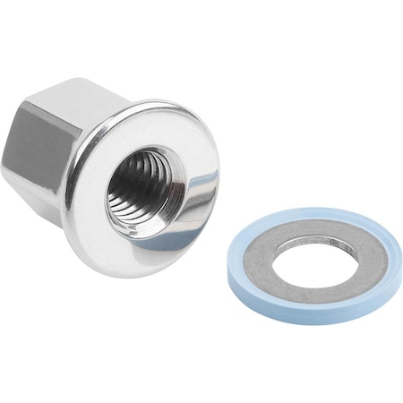 Kipp Cap Nut, M12, 316 Stainless steel, Polished, 23 mm H K1594.124